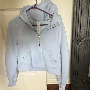 Lulu Lemon Light Blue Cropped Hoodie